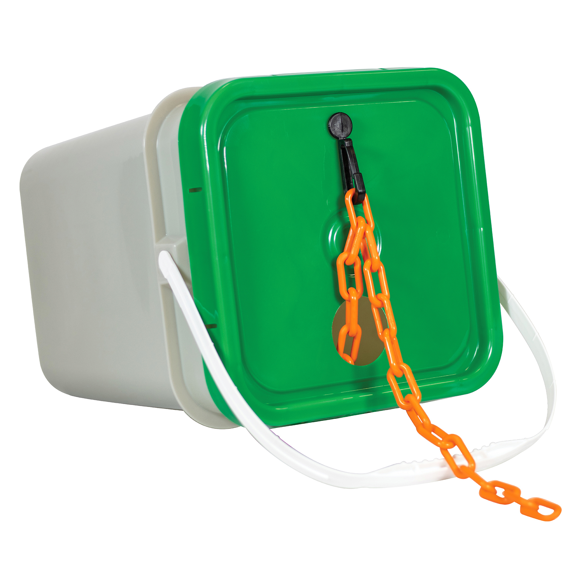 Mr. Chain Plastic Safety Chain — 1.5in. x 300ft., Safety Orange, High-Density Polyethylene, UV Resistant, Model# 30012-P